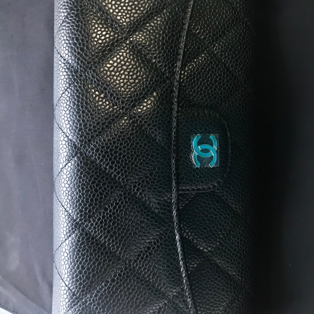 SOLD -Chanel Classic Flap long wallet black caviar